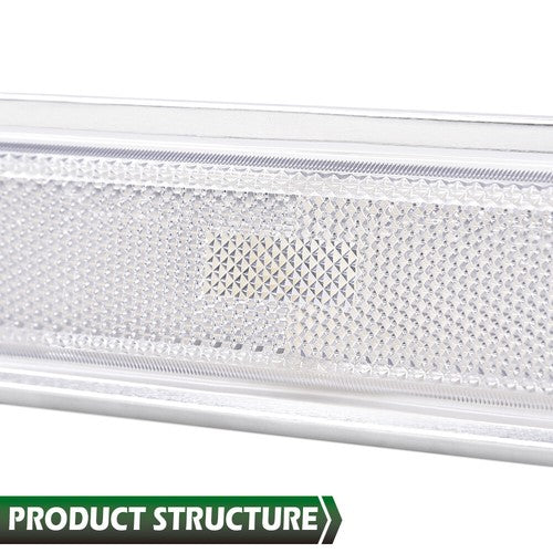 Solid Spare Pair Front Signal Side Marker Lights Clear Fit For 81-91 GMC Chevy Pickup Truck