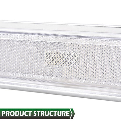 Solid Spare Pair Front Signal Side Marker Lights Clear Fit For 81-91 GMC Chevy Pickup Truck