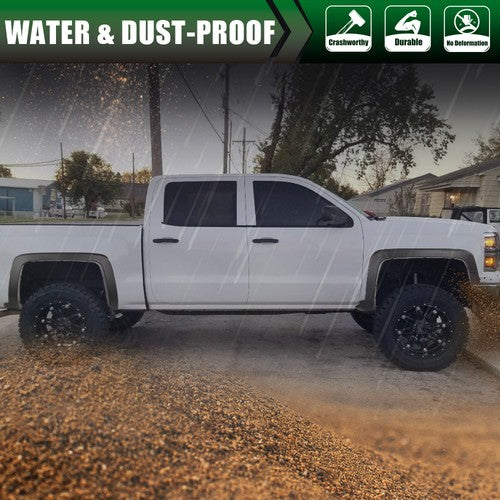 Solid Spare 4pcs Fit For 2014-2019 Chevy Silverado 1500 Factory Style Wheel Fender Flares