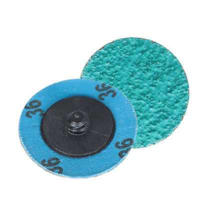Solid Spare 25 Pcs 2" 36 Grit Zirconia + Grind Aid Quick Change Sanding Discs Type