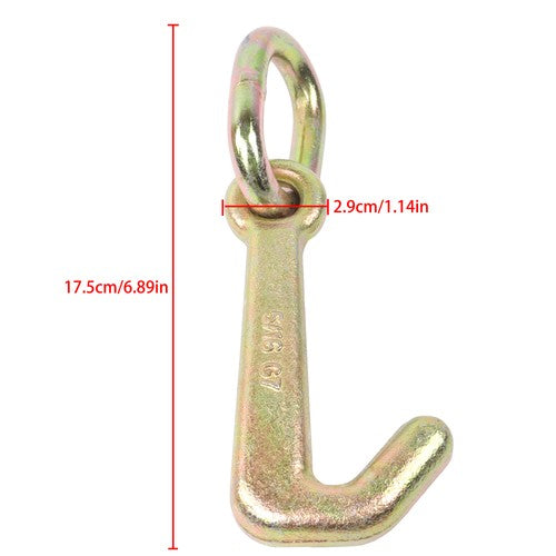 Solid Spare 4 Pack 5/16 Inch G70 Mini J Hook Hook 5400 Lbs Working Load Limit Towing Hooks