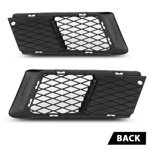 Solid Spare Fit For 07-10 BMW 328xi 328i xDrive Fog Light Cover Lower Grille Trim Left+Right