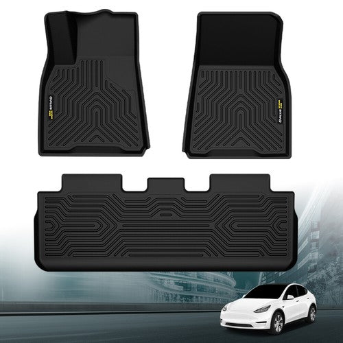 Solid Spare All Weather TPE Floor Mats Fit For 2020-2024 Tesla Model Y Protection Liners
