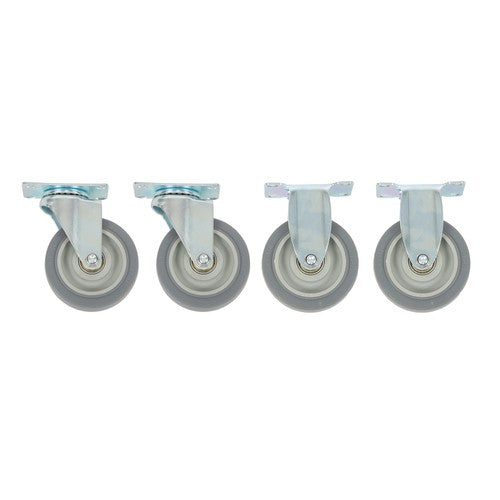 Solid Spare 4 Pack (Two Straight, Two Inclined) 4" Heavy Duty Swivel Caster Wheels 1200Lbs