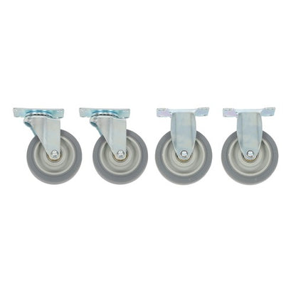 Solid Spare 4 Pack (Two Straight, Two Inclined) 4" Heavy Duty Swivel Caster Wheels 1200Lbs