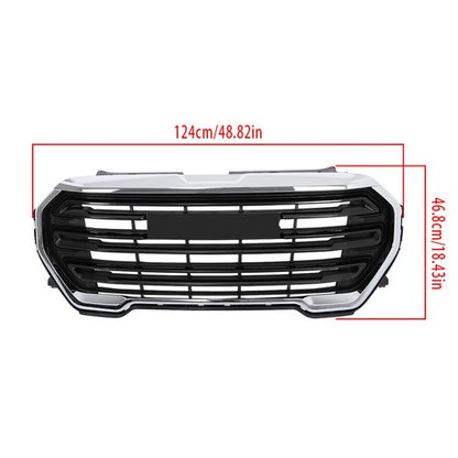 Solid Spare Fit For GMC Terrain SLE/SLT 2022-23 New Front Bumper Grille Gloss Black Plastic