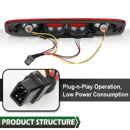 Solid Spare Fit For 99-07 Chevy Silverado GMC Sierra 3rd Brake Tail Light Stop Lamp w/ Bulbs