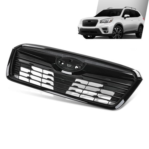 Solid Spare Fit For 2019-2021 Subaru Forester Front Bumper Upper Grille Honeycomb Grill