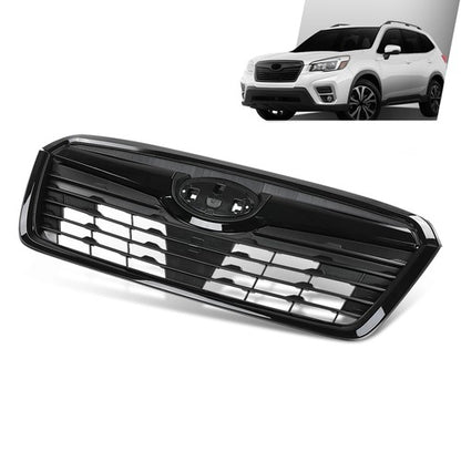 Solid Spare Fit For 2019-2021 Subaru Forester Front Bumper Upper Grille Honeycomb Grill