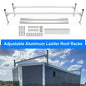 Solid Spare For Enclosed/Opened Trailer Cargo Adjustable Roof Mount Ladder Rack 4'-8.5'