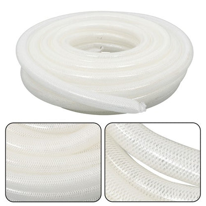 Solid Spare 1" ID × 1-19/64" OD 50ft Clear Braided Hose High Pressure Flexible Reinforce PVC