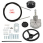 Solid Spare 15 FT Boat Rotary Steering System Outboard Kit Marine W/ 12.4" Wheel SS13715 New
