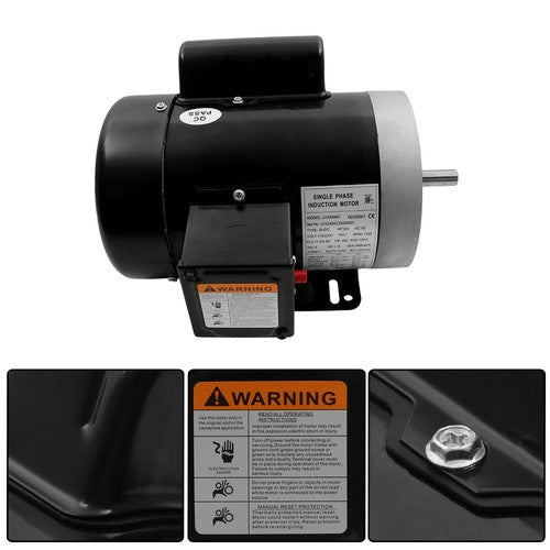 Solid Spare 3/4 HP Electric Motor Single Phase 1725rpm 5/8'' shaft 115V/230V 56C Frame New