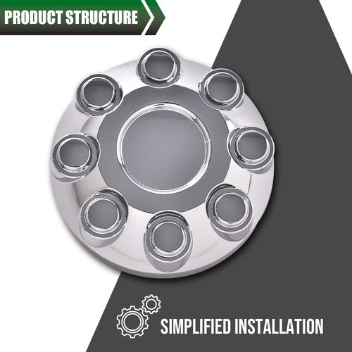 Solid Spare 4pcs Fit For 03-13 Dodge Ram 2500 3500 17" Wheel Hub Center Caps Chrome 8 Lug