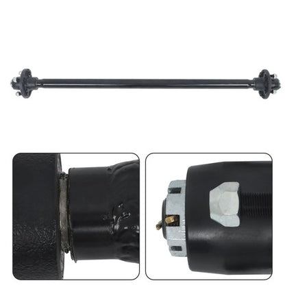 Solid Spare 4 lug-4" 44" HF 2K 2000lbs Trailer Axle w/ U-Bolt Kit For RVs trucks trailers
