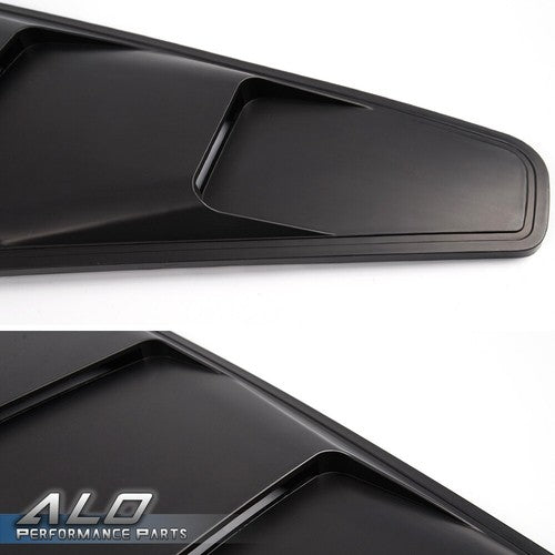 Solid Spare Fit For 05-14 Ford Mustang 1/4 Quarter Side Window Louvers Scoop Cover Vent