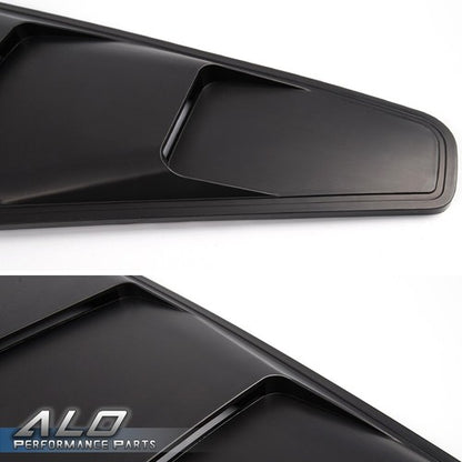 Solid Spare Fit For 05-14 Ford Mustang 1/4 Quarter Side Window Louvers Scoop Cover Vent