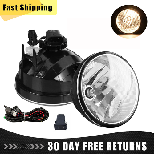 For 2005-2011 Toyota Tacoma Clear Lens Front Bumper Fog Lights Lamps W/Wiring
