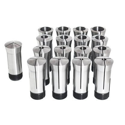 Solid Spare 1/16 - 1-1/16" 5C Round Collet Set By 16th Harden 0006" TIR 17 Pack