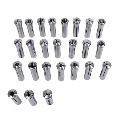 Solid Spare 0.0005" TIR R8 Collet Set 25pc - Ultra Precision Round Tools