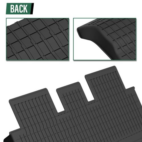 Solid Spare TPE Floor Mats Liners Fit For 2024-2025 Tesla Model 3 Highland All-Weather