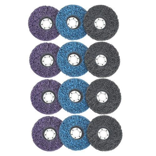 Solid Spare Diamond Grinding Discs 4 pieces each in blue, purple 12 Packs of 4-1/2' x 7/8'