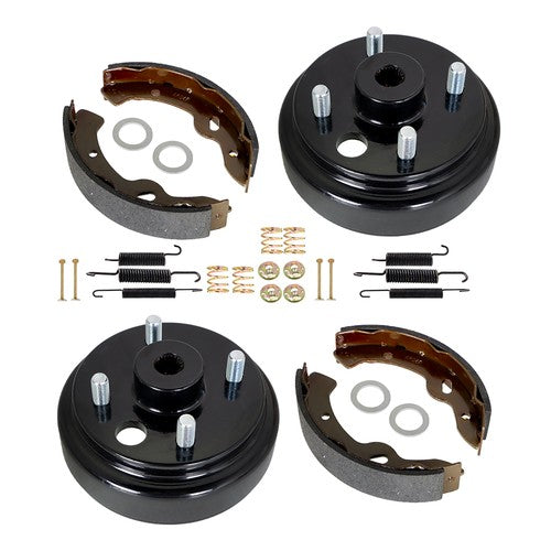 Solid Spare New Rear Brake hub Drums Brake Shoe Spring Kit US For EZGO TXT Golf Carts 1996+