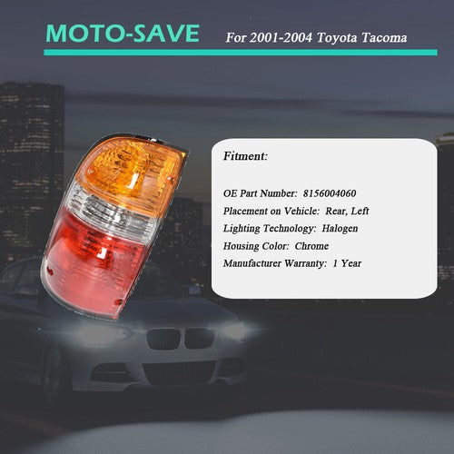 Solid Spare Fit For Toyota Tacoma 2001-2004 Brake Lamp Tail Light Rear Left Driver Assembly
