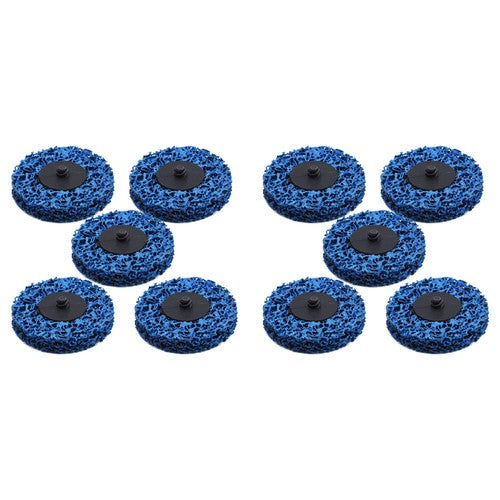 Solid Spare 3" Blue Quick Change Easy Strip & Clean Discs For Paint Rust 10 Pack