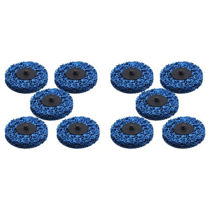 Solid Spare 3" Blue Quick Change Easy Strip & Clean Discs For Paint Rust 10 Pack