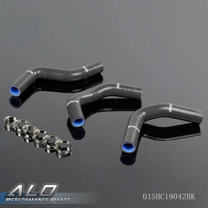 Solid Spare Silicone Radiator Hose+Clamps Kit Fit For 89-00 Suzuki Swift 1.3 G13 GTI Black