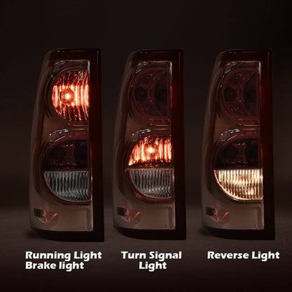 Solid Spare Tail Lights Brake Lamps Chrome Fit For 2003-2006 Chevy Silverado 1500 2500 3500