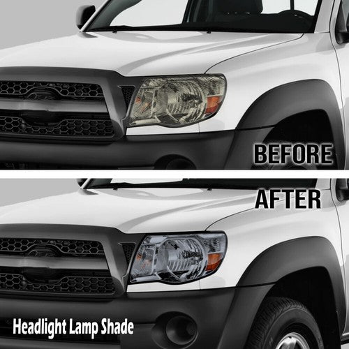 Solid Spare Fit For 05-11 Toyota Tacoma Smoke Headlight Headlamp Replacement Lens Left+Right