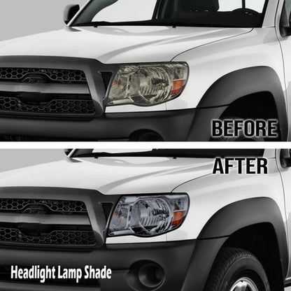 Solid Spare Fit For 05-11 Toyota Tacoma Smoke Headlight Headlamp Replacement Lens Left+Right
