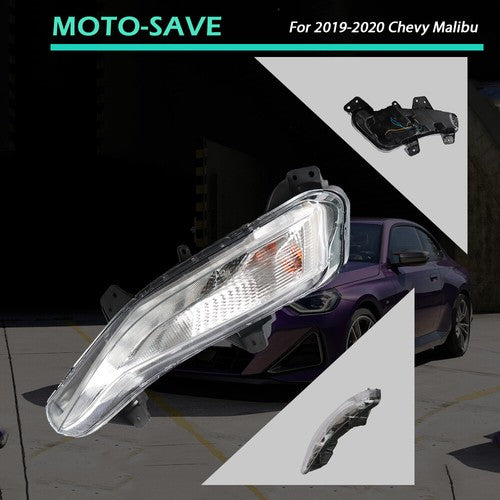 Solid Spare 12V Fog Light Assembly For Chevy Malibu L LS 4DR 19-20 84575553 Driver Left