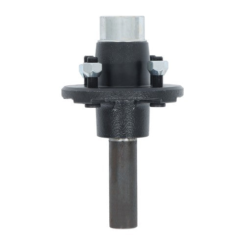 Solid Spare 1" Hub Round BT8 Spindle Trailer Axle Kit W/4 on 4" Bolt Idler 6PK Pre-Assembled