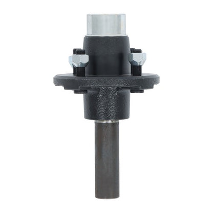 Solid Spare 1" Hub Round BT8 Spindle Trailer Axle Kit W/4 on 4" Bolt Idler 6PK Pre-Assembled