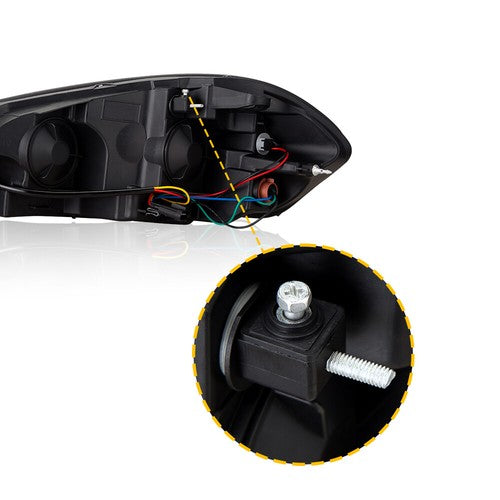 Solid Spare Fit For 2006-2016 Chevy Impala Clear Corner Black Housing LED DRL Headlights