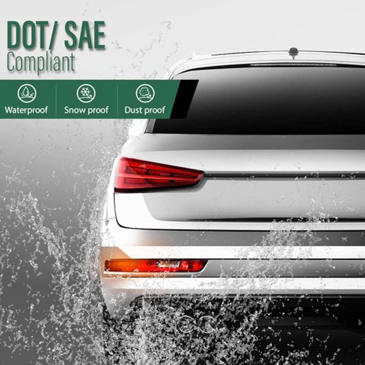Solid Spare Fit For 2016-2018 Audi Q3 Rear Bumper Lower Tail Light Stop Lamp Left Side