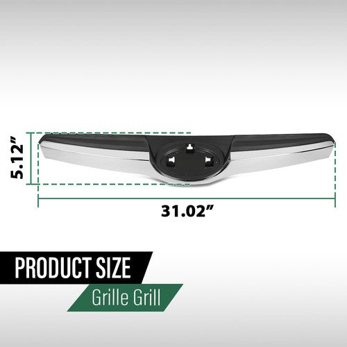 Solid Spare Fit For 14-16 Subaru Forester Front Bumper Upper Grille Trim Grill Black Chrome
