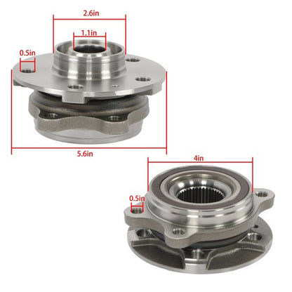 Solid Spare 4pcs Front/Rear Wheel Hub Bearing Assembly For Audi A4 A5 A6 Q5 S4 S5 All Models