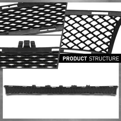Solid Spare Front Bumper Center Mesh Grille Fit For 17-20 Mercedes-Benz E300 E350 E400 E450