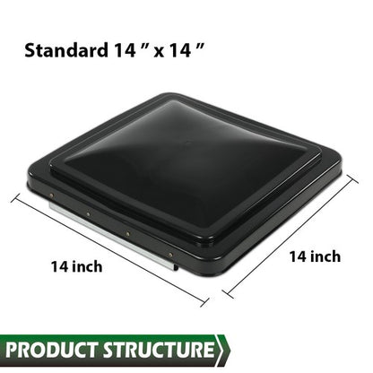 Solid Spare 2 pack 14"X14" Replacement RV Roof Vent Cover Black Camper (Trailer) Vent Cover