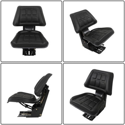 Solid Spare PVC Black Fullback Tractor Suspension Seat Fits For Ford & New Holland