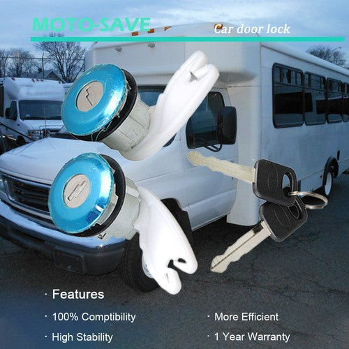 Solid Spare For Ford Mercury Truck Mazda SUV series Door Lock Cylinder & Keys Set of 2
