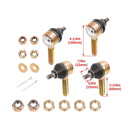 Solid Spare For Yamaha Raptor 660R 700 01-05 02 03 Galvanized Outer Tie Rod End Ball Joints