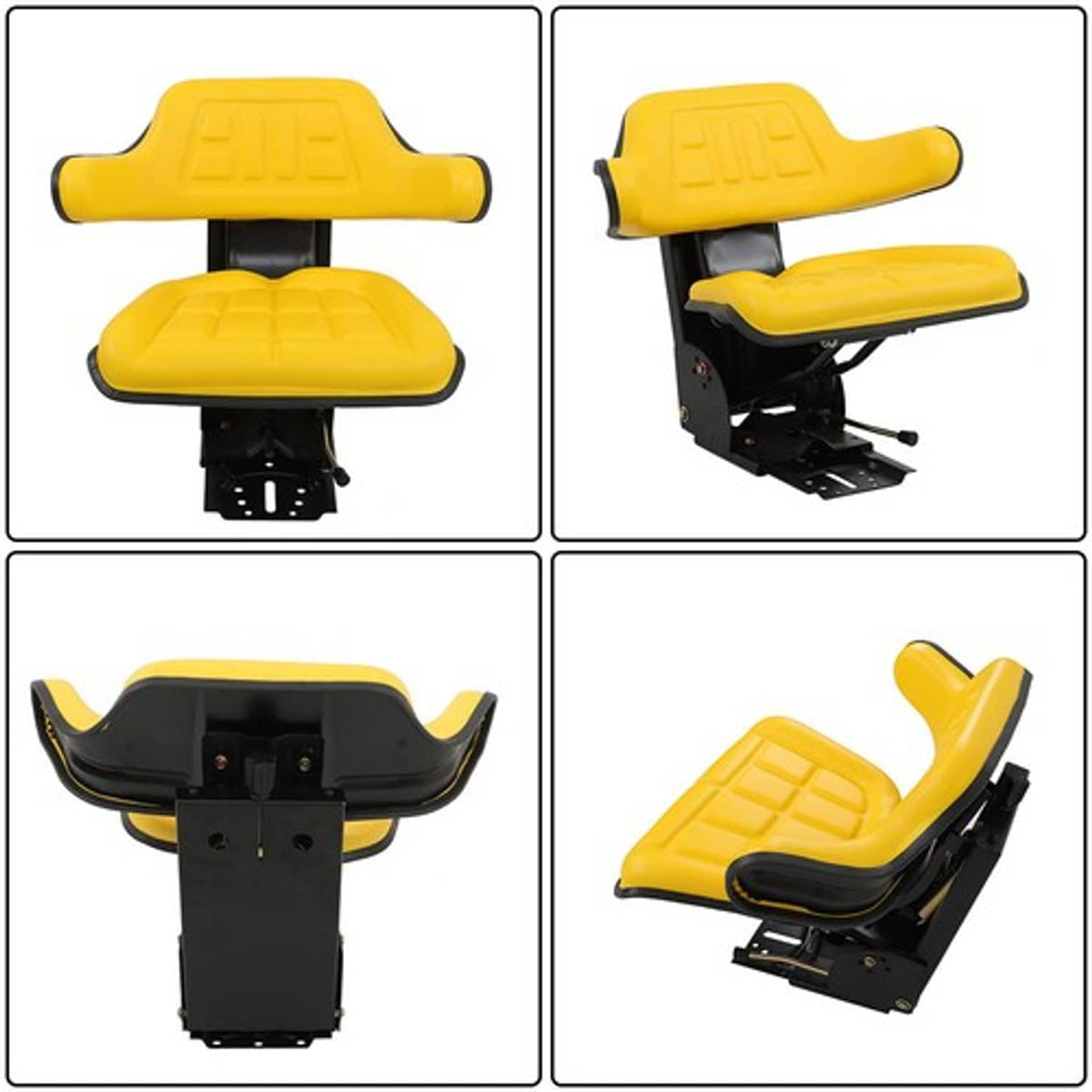 Solid Spare Universal Yellow Tractor Seat Wrap Around Style for John Deere & More
