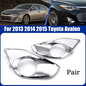 Pair Chrome Front Bumper Fog Light Cover Bezels For 2013 2014 2015 Toyota Avalon