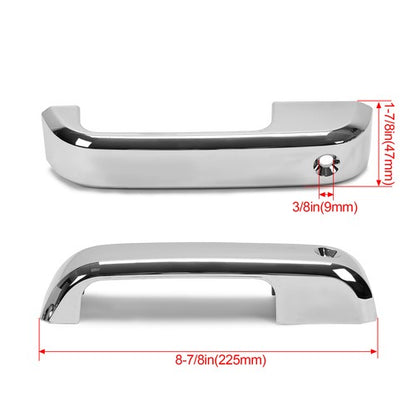 Solid Spare 4x Chrome Door Handle Cover Cap Trim Kit No SMKH For 2017-2020 Ford F-250/F-350
