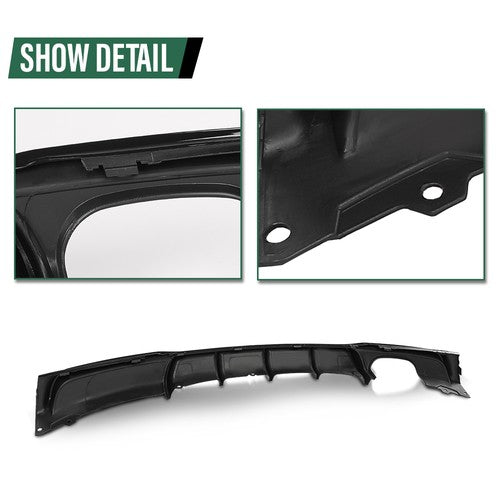 Solid Spare Fit For 2012-2019 BMW 3 Series F30 F31 M Sport Rear Bumper Diffuser Gloss Black